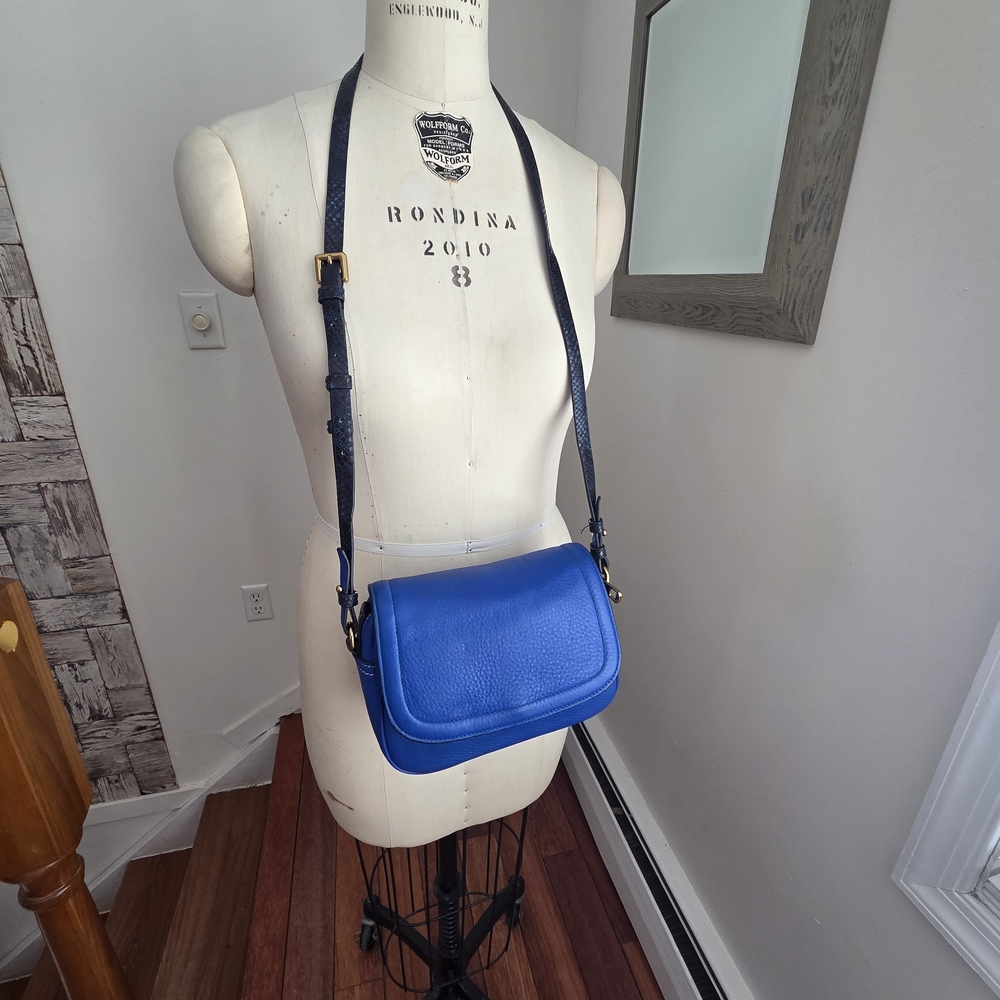J. CREW Signet Flap Bag With Printed Strap